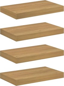 vidaXL Raft de perete 4 pcs Maro 40 x 23,5 x 4 cm Lemn compozit