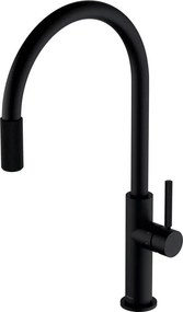 Baterie bucatarie cu sistem filtrare D1 negru mat Omnires Switch cu 3 cai, pentru apa filtrata
