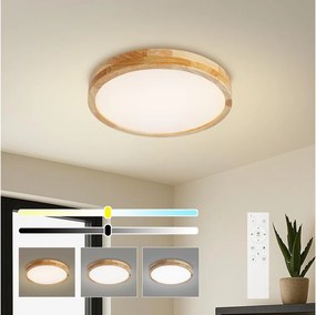 Brilagi - Corp de iluminat LED dimabil WOODLINE LED/48W/230V 3000-6000K stejar Ø 40 cm +DO