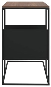 Masa laterala, negru, 55x36x59,5 cm, lemn compozit 1, negru si maro, 55 x 36 x 59.5 cm, Fara roti