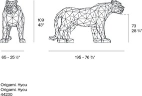 Decoratiune/ Statueta exterior sau interior ORIGAMI HYOU, lucios