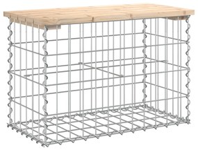 834344 vidaXL Bancă de grădină, design gabion, 63x31,5x42 cm, lemn masiv pin