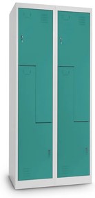 Dulap metalic Z, 80 x 50 x 180 cm, încuietoare cu cilindru, verde - RAL 6033