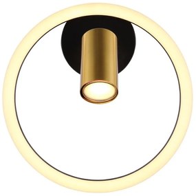 Aplica LED cu spot design modern Marrie negru, alama