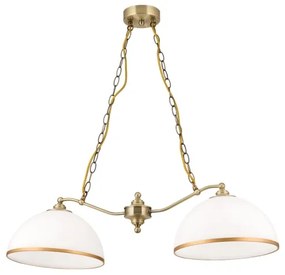 Lustră pe lanț Orion HL 6-1810/2 OLD LAMP 2xE27/40W/230V alb/bronz