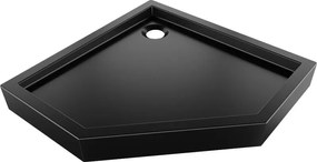 Mexen Flow+ cadă de duș pentagonală 90 x 90 cm, negru mat - 46P709090H