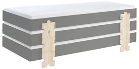 Set MODULO format din 3 Pat copii MODULO (90 x 200 cm) cu picioare Pat copii în formă de piesă de puzzle.