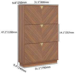 Dulap pentru încălțăminte - culoare: nuc stil mid-century conține 20 de perechi DEPRIMO 43144 by Deprimo