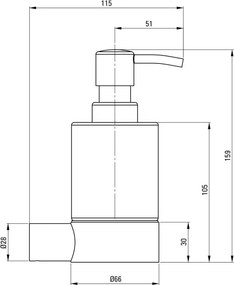 Round Dozator de săpun - montare pe perete Finisaj: Auriu periat ADR_R421