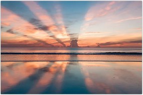 Tablou cu razele solare deasupra plajei Dayton (90x60 cm)