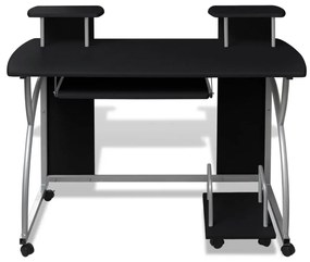 20054 vidaXL Birou mobil pentru computer, Negru