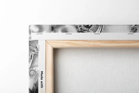 Tablou bijuterii florale de lux în design alb-negru