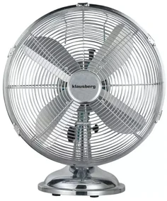 Ventilator metalic pentru birou 30 cm Klausberg KB7537, argintiu
