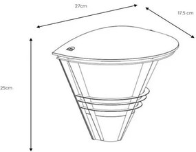 Lucide 11812/01/31 - Aplica perete exterior LIVIA 1xE27/60W/230V