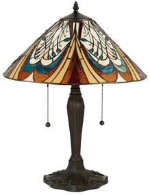 Endon 64163 - Lampă de masă Tiffany HECTOR, 2x E27/60W/230V, Ø 40 cm