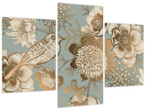 Tablou - Flori aurii (90x60 cm)