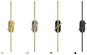 Aplica LED ambientala design minimalist Renaissance negru/alama