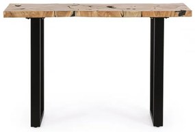 Consola finisaj natural din lemn de Teak, 120x40x75 cm, Elwood Bizzotto