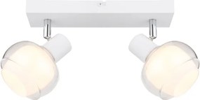 Globo 54309-2W - Spot orientabil TOKKI 2xE14/40W/230V alb
