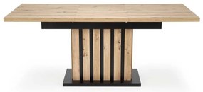 Masă de bucătărie Lamello 160 cm, stejar artisan / negru