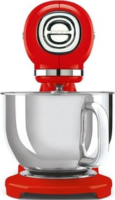 Mixer planetar SMEG SMF03RDEU, 800 W, 4,8 l, 10 viteze, Functie de pornire treptata, Rosu