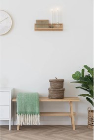 Raft de perete pentru bărbați, bambus, natural 45x10x12 cm