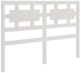 Tablie de pat, alb, 155,5x4x100 cm, lemn masiv de pin Alb, 155.5 x 4 x 100 cm, 1