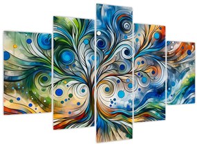 Tablou – Arbore energetic colorat (150x105 cm)