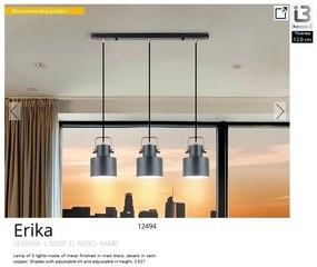 Lustra suspendata metal design decorativ Erika 3L