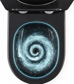 Vas WC suspendabil Rea Carlo Mini Tornado negru   auriu