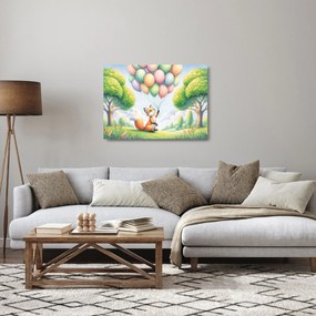 Tablou pe sticlă – Vulpe fericită (70x50 cm)