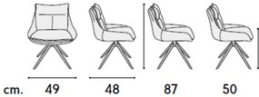 SET 2 Scaune Magnum, structura metalica, tesatura - NEGRU - STANDARD