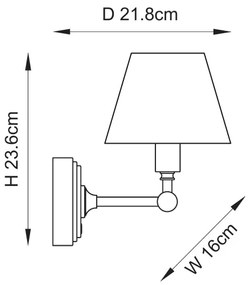 Lampă LED reîncărcabilă dimabilă de perete Endon 114827 BURLEY LED/1,5W/5V alamă/albastru