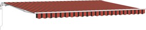 vidaXL Cort electric retractabil portocaliu și maro 500 × 300 cm