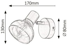 Rabalux 5546 - Aplică perete HOLLY 1xE14/40W/230V auriu