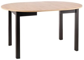 Masa de bucaterie Dante, stejar artizanal / negru