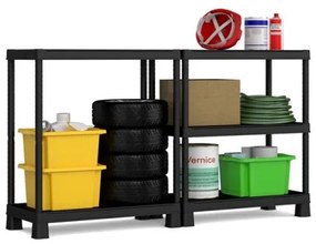 Raft deschis din plastic PLUS TRIBAC 90/5, 182 x 90 x 45 cm