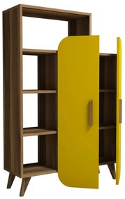 Bibliotecă Form Yellow and Walnut
