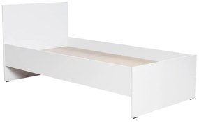 Pat de o persoană 90 cm Vobima 1 (alb) (cu somieră). 1094823