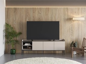 Comodă TV crem 160x55x42 cm Adara – Marckeric