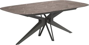 Set lemn masiv masă și scaune Hexagon - 400 × 120 × 75 cm, 8 scaune