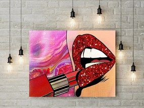 Tablou canvas Lipstic Lips Light 120x80 cm