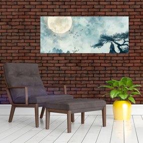 Tablou - Pictură cu lună plină (120x50 cm)