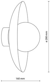 Aplică SLATE 1xG9/8W/230V d. 28 cm bej