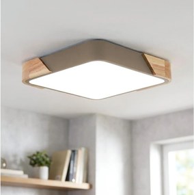 BRILAGI - Lampă de tavan LED PILANA SQUARE LED/24W/230V stejar/bej 32x32 cm