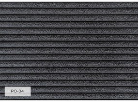 Șezlong gri antracit cu tapițerie din catifea reiată (cu colț pe partea dreaptă) Chic Charlotte – Miuform