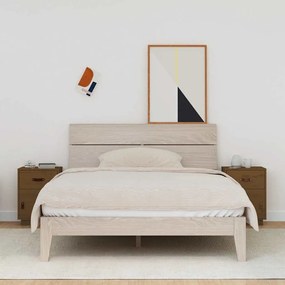 vidaXL Noptiere, 2 buc, maro miere, 40x34x55 cm, lemn masiv de pin