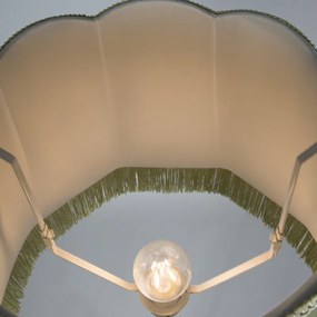 Lampă de podea retro din alamă cu abajur Granny verde 45 cm - Kaso