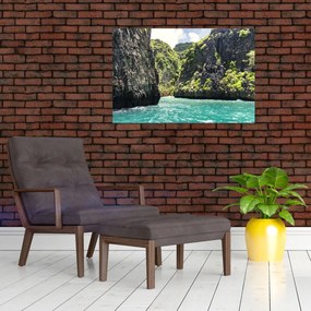 Tablou cu râu montan (90x60 cm)