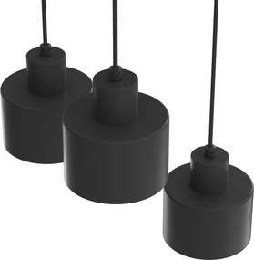 Lustră suspendată pe cablu PARKLA 3xE27/15W/230V neagră
